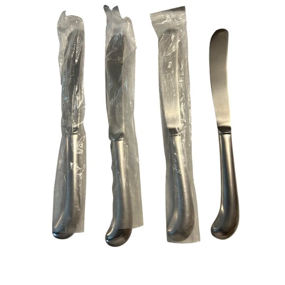 Set Of 4 Stanley Roberts Jefferson Manor Stainless Steel Dinner Knives - Picture 3 of 5